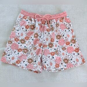 Caden Lane Men’s Pink Floral Drawstring Athletic Shorts